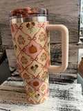 The Darling Effect 40oz Lifestyle Flip Straw Tumbler - Patchwork Pumpkin