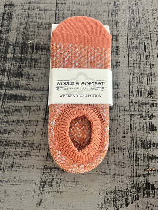 World's Softest Socks Check No Show OS Chutney Socks