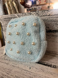 The Darling Effect Teddy Pouch Square Pearl Blue