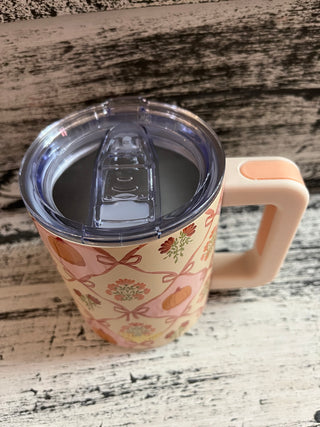 The Darling Effect 14oz Insulated Mug - Patchwork Pumpkins