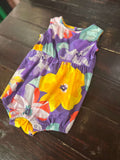 Tea Collection Large Tropical Floral Peek-A-Boo Back Baby Romper