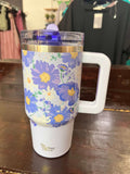 Darling Effect 20oz Lifestyle Flip Straw Tumbler Bouquet Beauty Purple