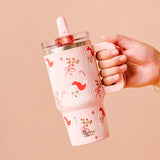 Darling Effect 20 oz LifeStyle Flip Straw Tumbler - Holly Jolly Santa
