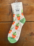 World's Softest Socks Garden Mini Crew Potted Plants Socks
