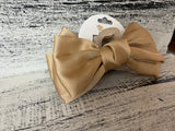 The Darling Effect Satin Bow Claw Clip Beige