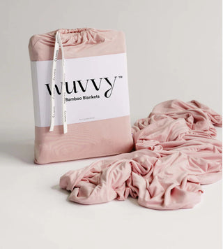 Wuvvy Large Blush Bamboo Blanket