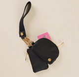The Darling Effect Black Dynamic Duo Wristlet