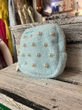 The Darling Effect Teddy Pouch Square Pearl Blue