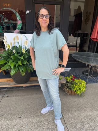 Judy Blue V-Front Cool Denim Cuff Boyfriend - Regular Sizes