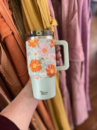 Darling Effect 20oz Lifestyle Flip Straw Tumbler Bouquet Beauty Sage