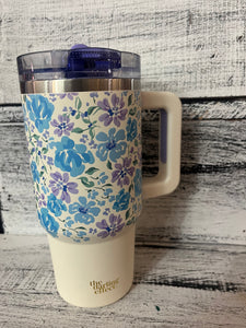 The Darling Effect 20oz Lifestyle Flip Straw Tumbler Secret Garden Blue