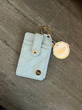 Darling Effect Light Blue Woven Keychain Wallet