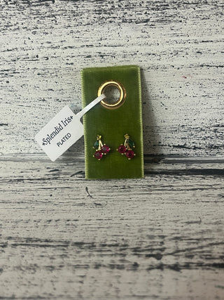 Splendid Iris Gold Cherries Earring