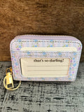 Darling Effect Petal Parade Blue Zip Around Wallet