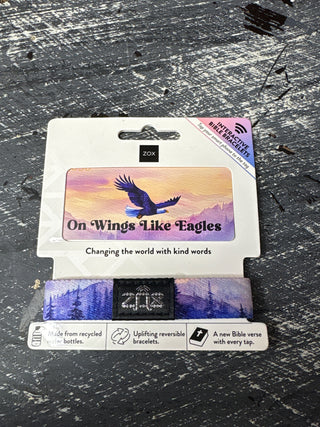 On Wings Like Eagles Bible Verse Bracelet