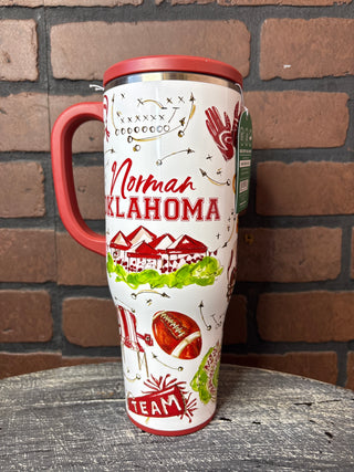 Swig Tailgates in Norman Mega Mug 40oz