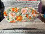 The Darling Effect Essentials Quilted Cosmetic Pouch Bouquet Beauty Sage