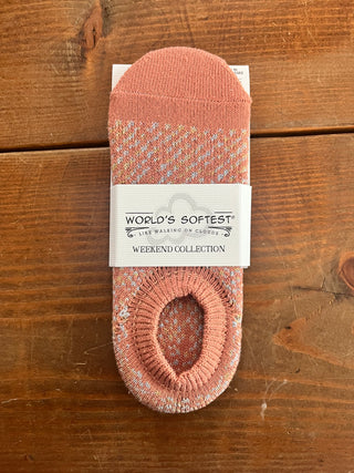 World's Softest Socks Check No Show OS Chutney Socks