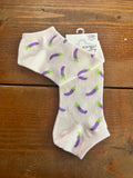 World's Softest Socks Garden Low Eggplant Socks