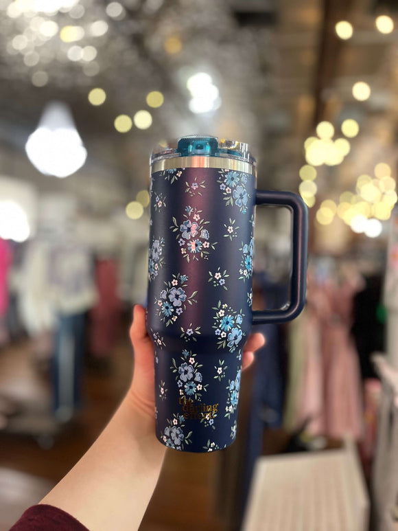 Darling Effect 40oz Lifestyle Flip Straw Tumbler Endless Daydream Navy