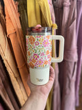 Darling Effect 20oz Lifestyle Flip Straw Tumbler Secret Garden Pink