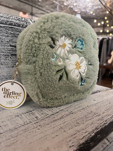 The Darling Effect Teddy Pouch Square Dainty Floral Sage