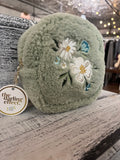 The Darling Effect Teddy Pouch Square Dainty Floral Sage