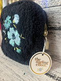 The Darling Effect Teddy Pouch Square Dainty Floral Navy