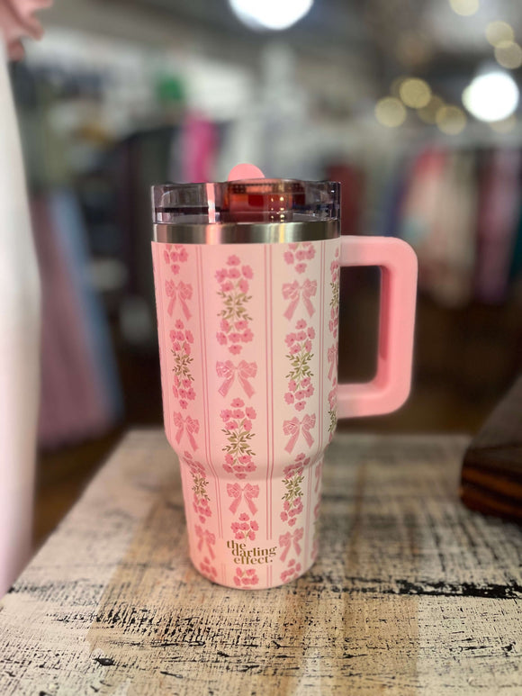 Darling Effect 20oz Lifestyle Flip Straw Tumbler Oh So Fancy Pink