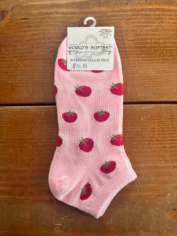 World's Softest Socks Garden Low Tomato Socks