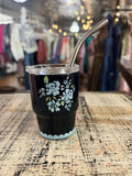 Darling Effect 2oz Tiny Tumbler Garden Blooms Navy
