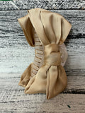 The Darling Effect Satin Bow Claw Clip Beige