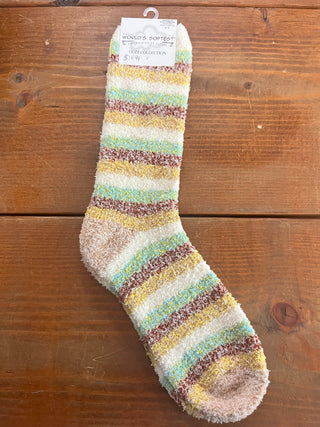 World's Softest Socks Garden Cozy Crew Garden Multi Socks