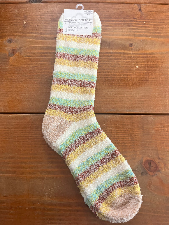 World's Softest Socks Garden Cozy Crew Garden Multi Socks