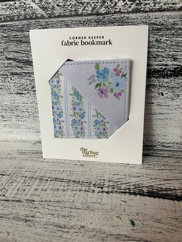 The Darling Effect Fabric Bookmark - Petal Parade Blue