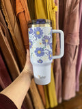 Darling Effect 40oz Lifestyle Flip Straw Tumbler Bouquet Beauty Purple