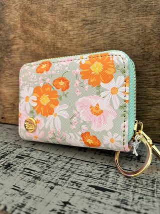 Darling Effect Bouquet Beauty Sage Zip Around Wallet
