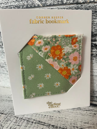 The Darling Effect Fabric Bookmark - Bouquet Beauty Sage