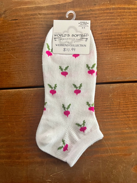 World's Softest Socks Garden Low Radish