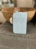 Darling Effect Light Blue Woven Keychain Wallet