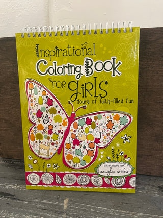 Christian Art Gifts Coloring Book Wirebound Inspiration of Girls
