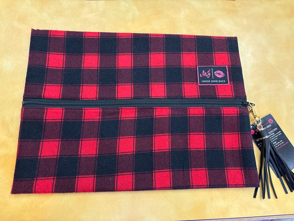 Makeup Junkie Bag Large Buffalo Plaid