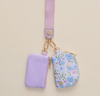 The Darling Effect Secret Garden Blue Dynamic Duo Wristlet