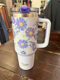 Darling Effect 40oz Lifestyle Flip Straw Tumbler Bouquet Beauty Purple