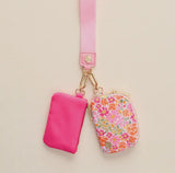 The Darling Effect Secret Garden Pink Dynamic Duo Wristlet