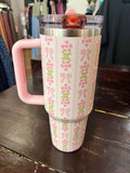 Darling Effect 40oz Lifestyle Flip Straw Tumbler Oh So Fancy Pink