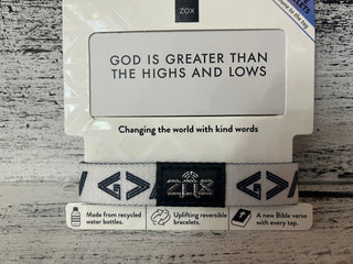 ZOX God Is Greater Bible Verse Bracelet
