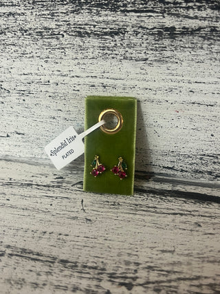 Splendid Iris Gold Cherries Earring