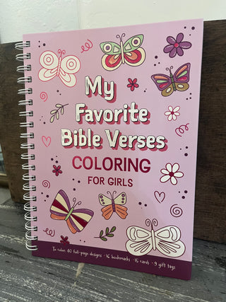 Christian Art Gifts Coloring Book Spiral Favorite Bible Verses