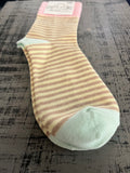 World's Softest Socks Garden Mini Crew Cream Stripe